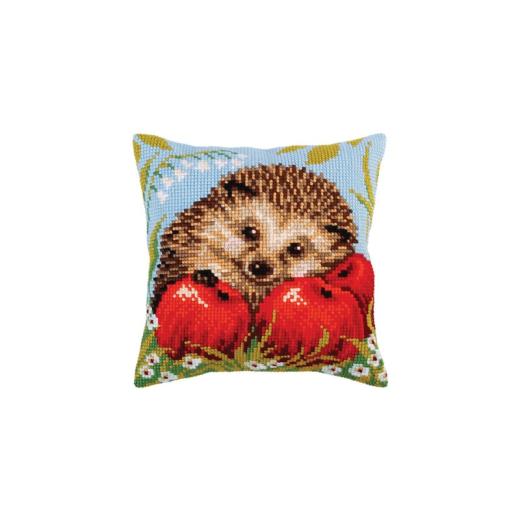 Collection dArt - Kreuzstichkissen Hedgehog with Apples