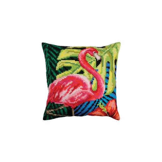 Collection dArt - Kreuzstichkissen Pink Flamingo