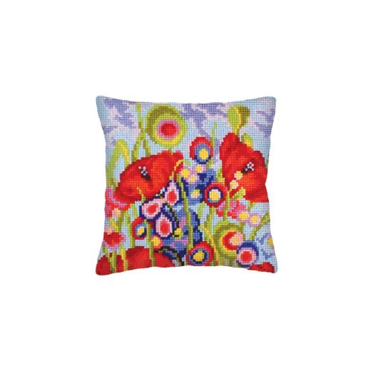 Collection dArt - Kreuzstichkissen Red Poppies