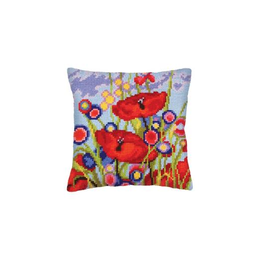 Collection dArt - Kreuzstichkissen Red Poppies