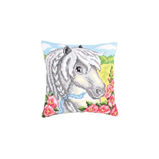 Collection dArt - Kreuzstichkissen White Horse