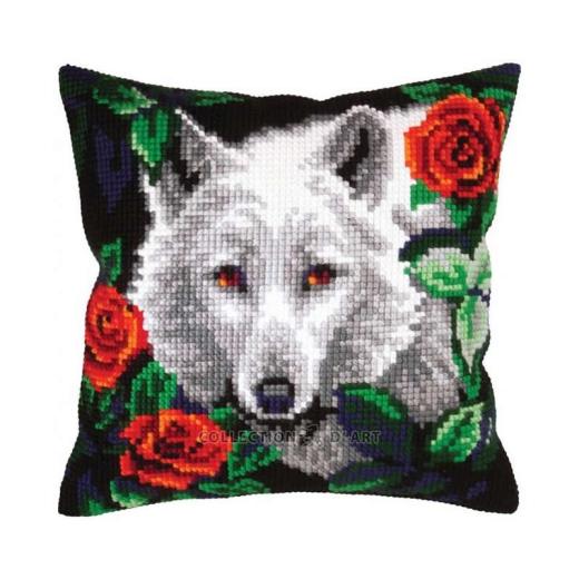 Collection dArt - Kreuzstichkissen White Wolf