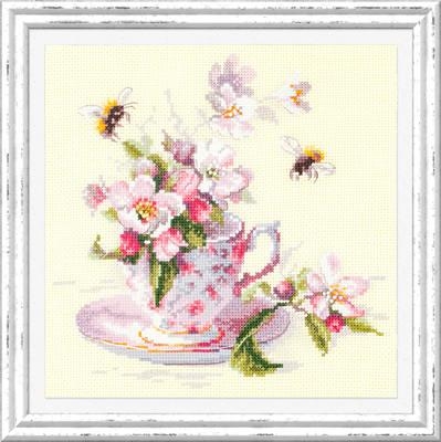 Magic Needle - Stickbild Cup and Apple Blossom