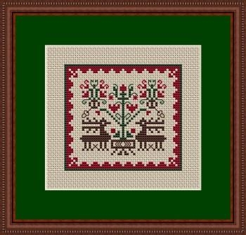 Stickvorlage Happiness Is Heartmade - Mini Christmas Reindeer