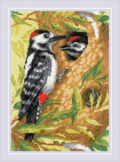 Riolis - Stickbild Woodpecker