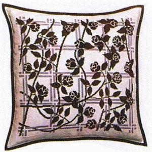 Haandarbejdets Fremme - Kissen Rosen blau