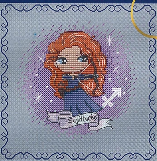 Zodiacal Princess 12 Sagittarius - Les Petites Croix De Lucie (Stickvorlage)