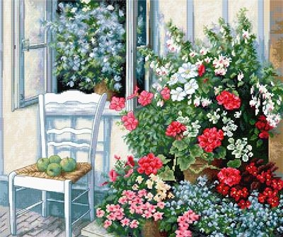 Luca-S Stickpackung - Terrace with Flowers (Ausverkauf)