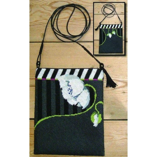 Fremme Stickpackung - Handtasche Mohnblume 19x16 cm
