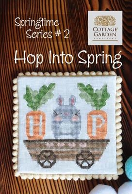 Stickvorlage Cottage Garden Samplings - Hop Into Spring