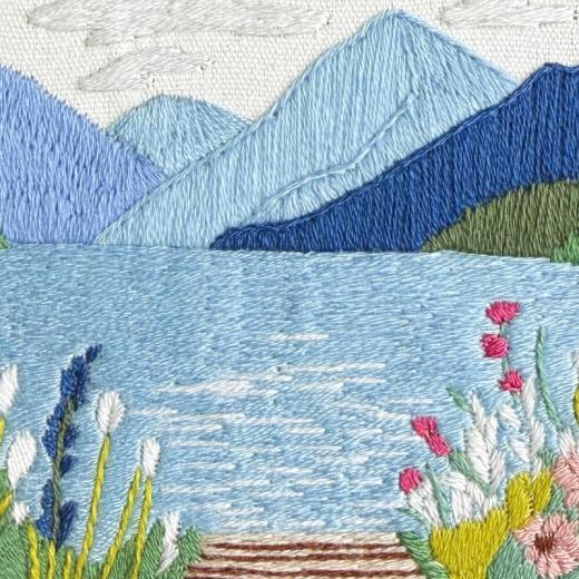 Milpoint - Blooming Blue Lake mit Stickring