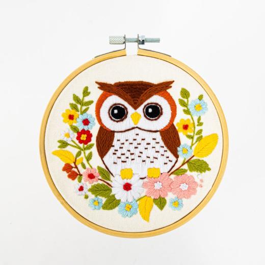 Milpoint - Floral Owl mit Stickring