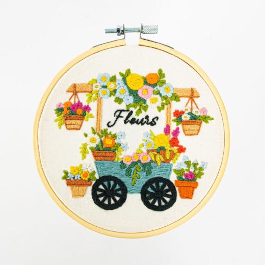Milpoint - The Flower Wheelbarrow mit Stickring