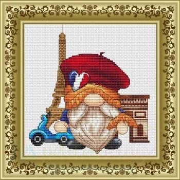 Gnome To Paris - Les Petites Croix De Lucie (Stickvorlage)