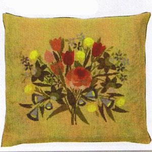 Haandarbejdets Fremme - Kissen Blumenstrauß