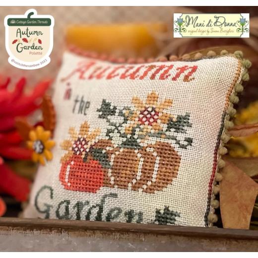 My Garden In Autumn Pillow - Mani Di Donna (Stickvorlage)
