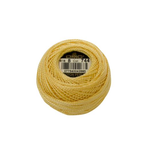 DMC Perlgarn Stärke 5 - 45 m – 744 gelb blass (Ausverkauf)