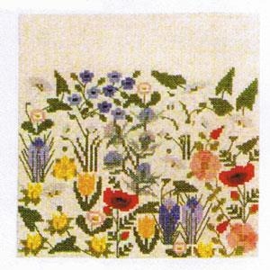 Fremme Stickpackung - Kissen Wildblumen 30x30 cm