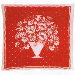 Haandarbejdets Fremme - Kissen Blumen