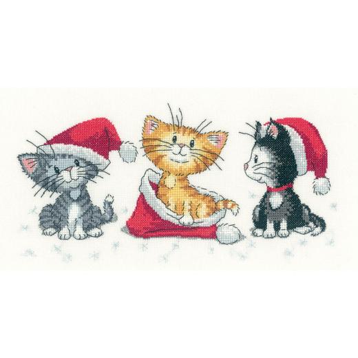 Heritage Crafts Stickpackung - Christmas Kittens