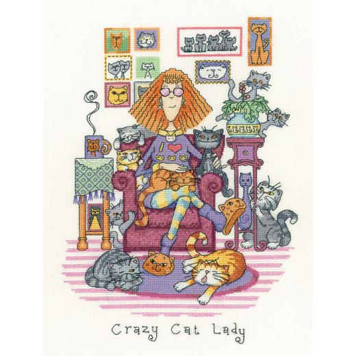 Heritage Crafts - Crazy Cat Lady (Stickpackung)