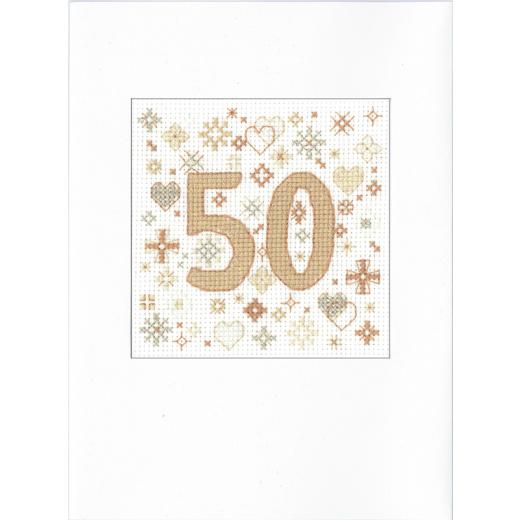 Heritage Crafts - Congratulations 50 (Stickpackung)