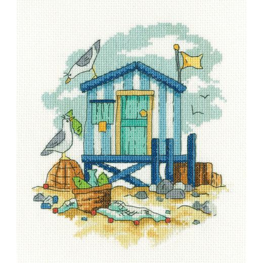 Heritage Crafts - Blue Beach Hut (Stickpackung)