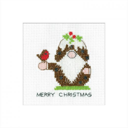 Heritage Crafts - Christmas Pudding & Robin (Stickpackung)