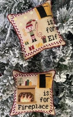 Stickvorlage Romys Creations - Christmas Alphabet - E & F
