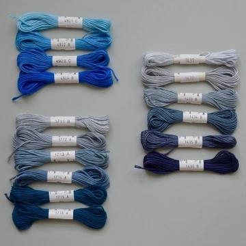 Soie dAlger Seidenstickgarn - Farbe 4010 blau