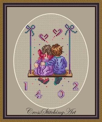 Stickvorlage Cross Stitching Art - You Are My Valentine