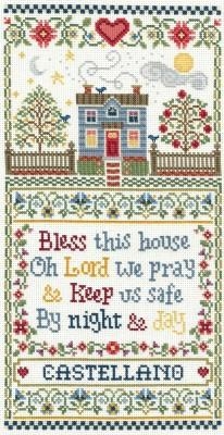 Stickvorlage Imaginating - Bless This House Sampler