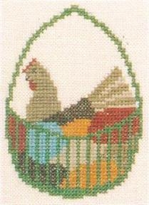 Fremme Stickpackung - Huhn auf Eiern 9x12 cm
