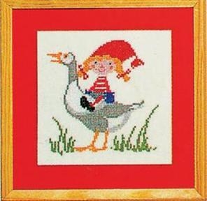 Fremme Stickpackung - Nisse mit Gans