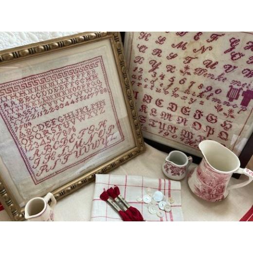 JBW Designs - Collection Of Antique Red Samplers