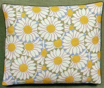 Haandarbejdets Fremme - Kissen Gänseblümchen (Stickpackung)