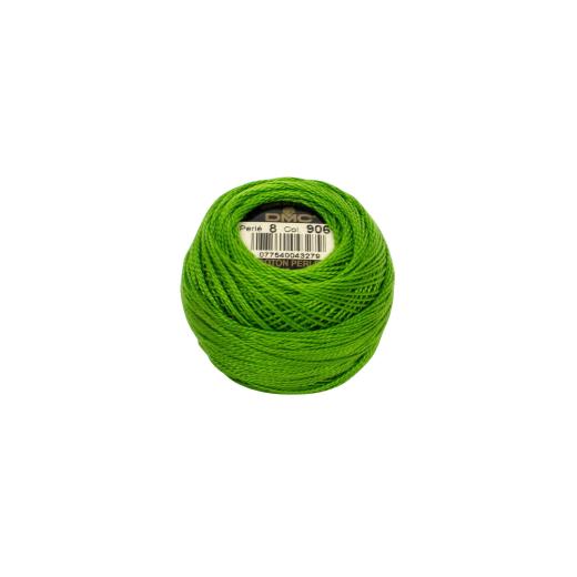 DMC Perlgarn Stärke 5 - 45 m – 906 papageiengrün mittel (Ausverkauf)