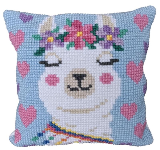 Needleart World - Kreuzstichkissen Lama