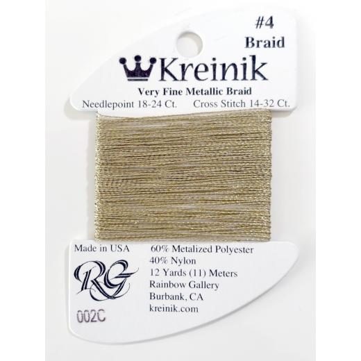 Kreinik Very Fine Braid #4 002C – Gold Cord