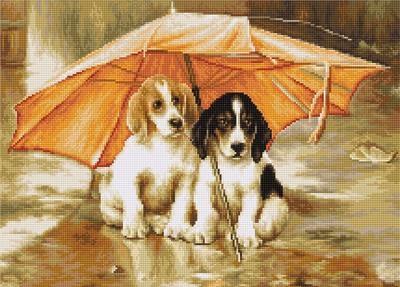 Luca-S Stickpackung - Couple under an Umbrella