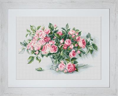 Luca-S Stickpackung - Bouquet of Pink Roses
