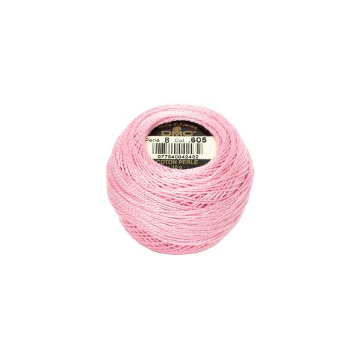 DMC Perlgarn Stärke 5 - 45 m – 605 moosbeere sehr hell (Ausverkauf)