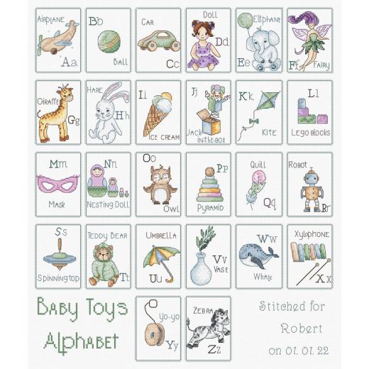 Leti Stitch Stickpackung - Baby Toys Alphabet