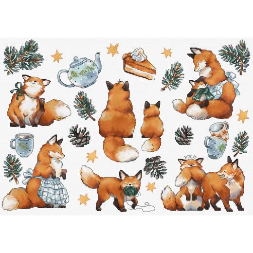 Leti Stitch Stickpackung - Foxy New Year
