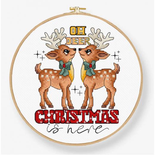 Leti Stitch - Oh Deer Christmas Is Here mit Stickring
