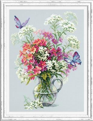 Magic Needle - Stickbild Phlox and Yarrow