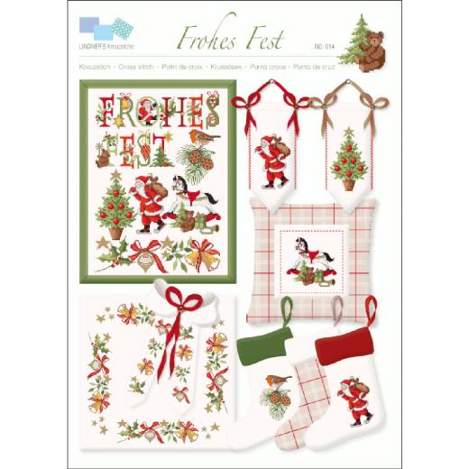 Frohes Fest - Lindners Kreuzstiche (Stickvorlage)