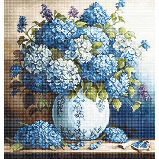 Luca-S Stickpackung - Vase with Hydrangeas