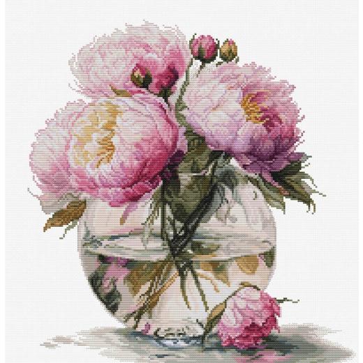 Luca-S Stickpackung - Bouquet of Peonies