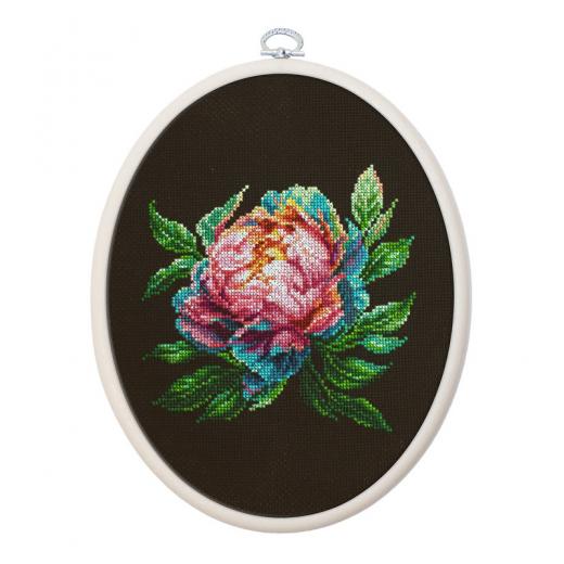 Luca-S Stickpackung - Abalone Pearl Peony mit Stickring
